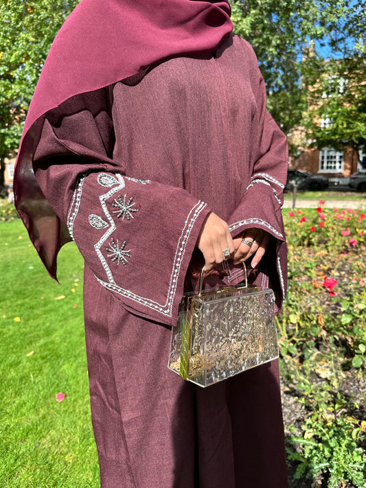 Layali Abaya - Burgandy