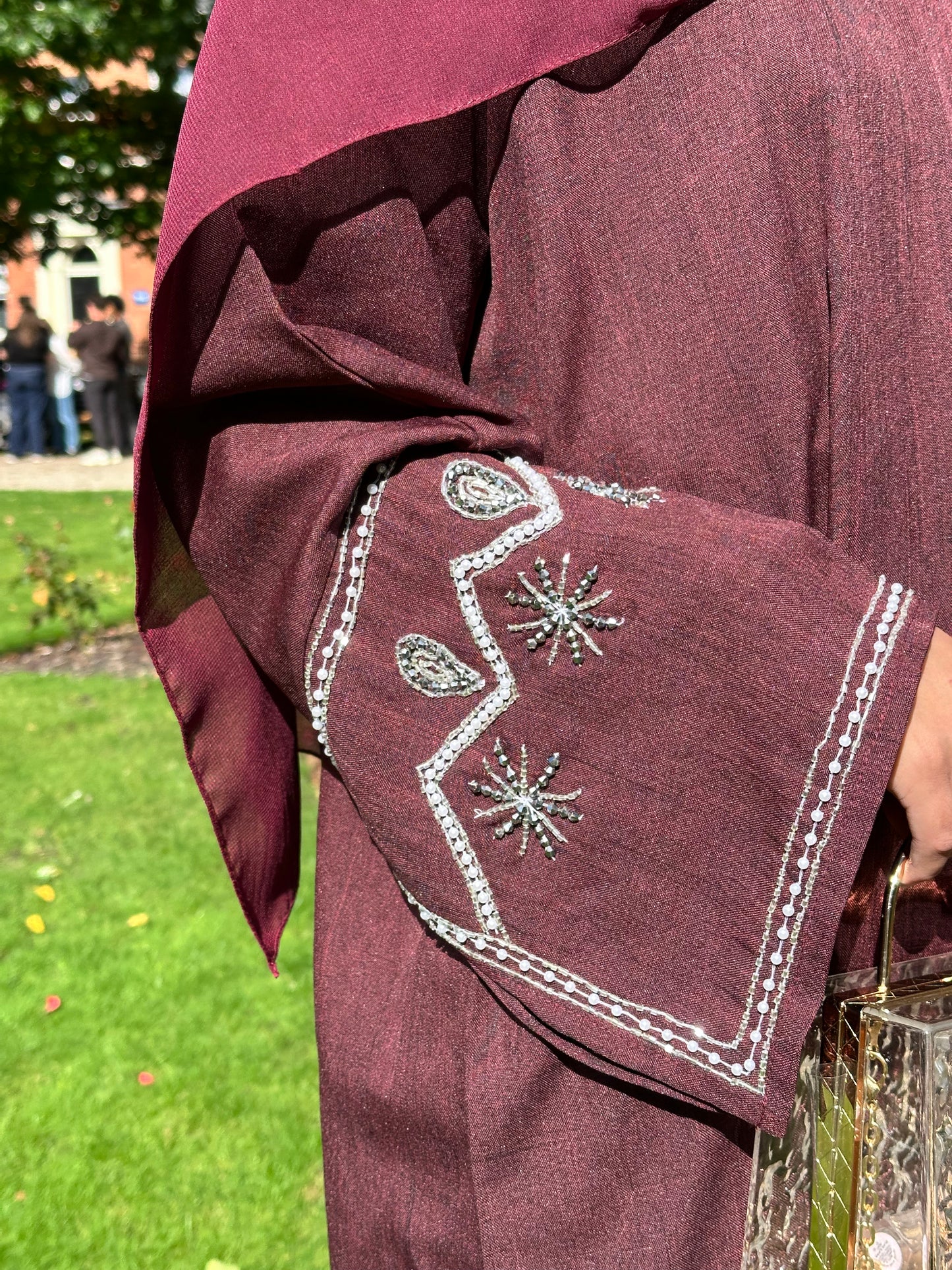 Layali Abaya - Burgandy