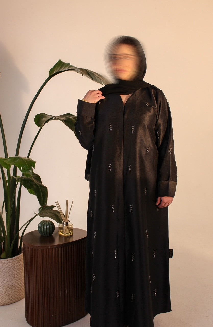 Black embellished abaya
