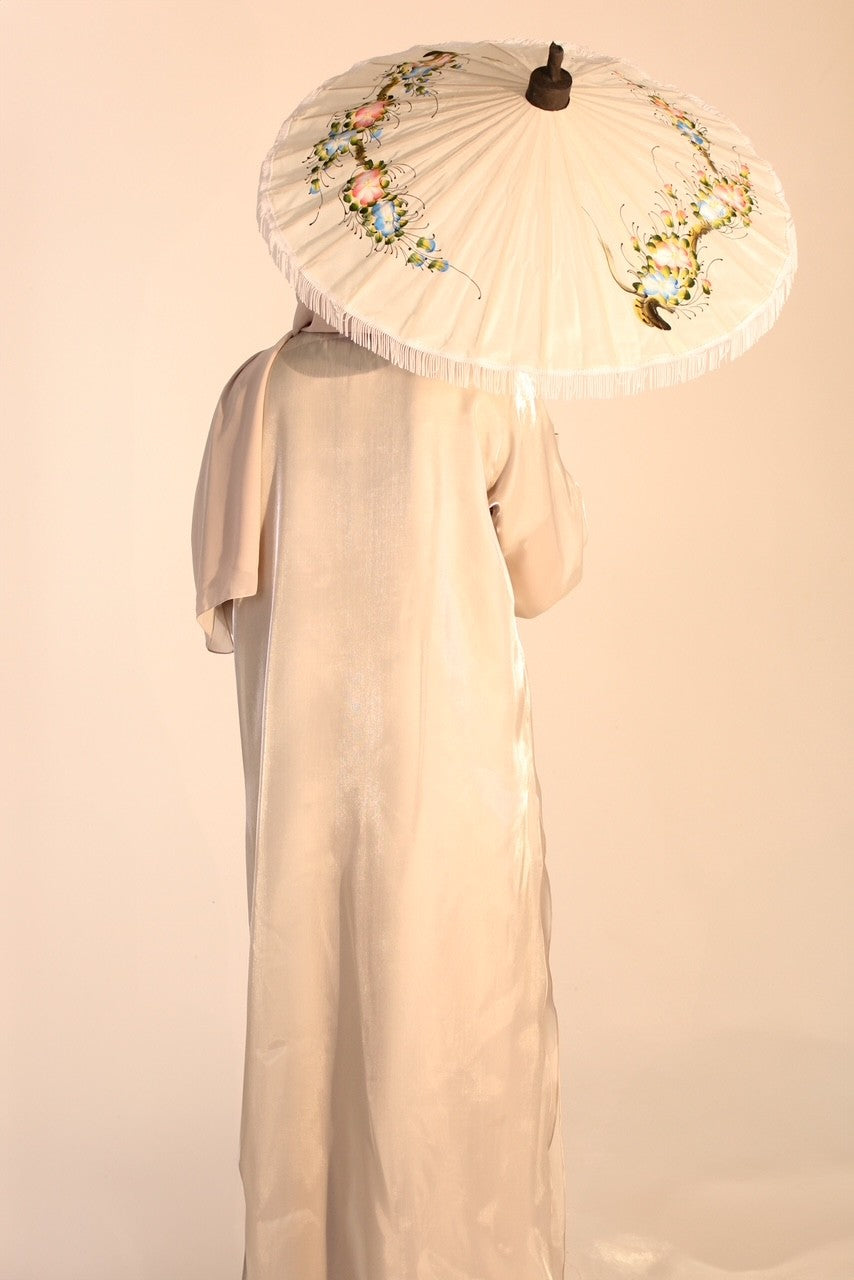 Champagne organza abaya